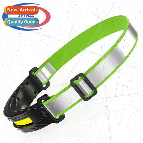 LED rechargeable headlamp induction red light warning light