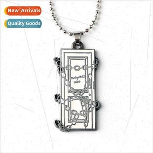 Locked Hill Creative Necklace Door Key Square lent New