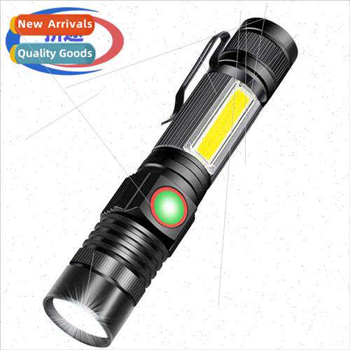 Strong light flashlight USB multifunction LED flashlight COB