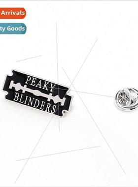 Peaky Blinders Bloodbath Gangster Brooch Blade Letter Alloy