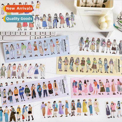 Tender old things series PET stickers Korean characters wear