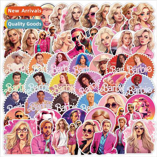50 cartoon Barbie graffiti stickers car cell phone water cup