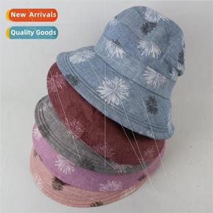 womens hats Korean Spring foldable summer fashion printi and