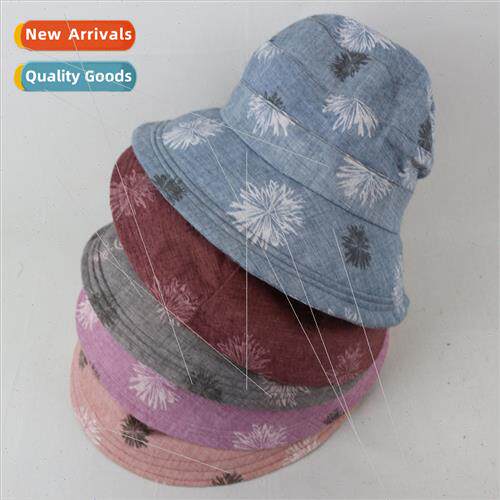 Spring and summer womens hats Korean fashion foldable printi