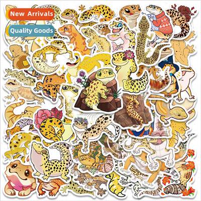 50 new cartoon lizard graffiti stickers trolley case laptop