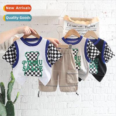2023 summer new suit influx Fan clothing spell color plaid r