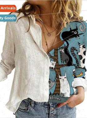 2023 Spring and Autumn new fashion loose womens long shirt d