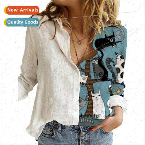 2023 Spring and Autumn new fashion loose womens long shirt d