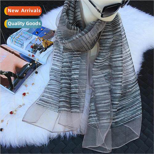 2023 fall and winter new silk scarf mohair female with cheon