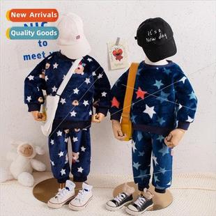 fall new facecloth Childrens round baby pajamas nec clothing