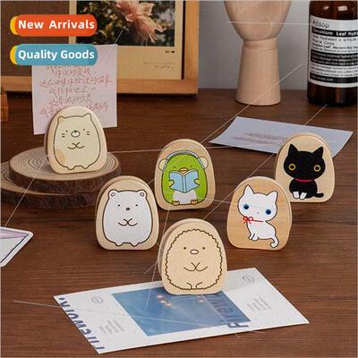 Japanese corner bio-wooden simple photo clip desktop ornamen