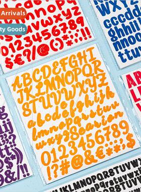 diy English letters digital stickers multi-color combination