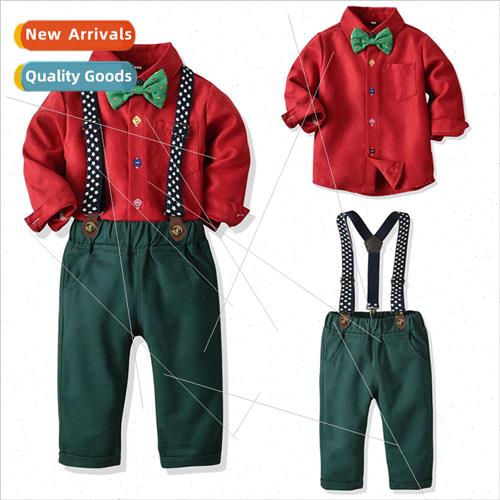 Hot Batch Spring Boys Shirt Holiday Set Childrens Clothing