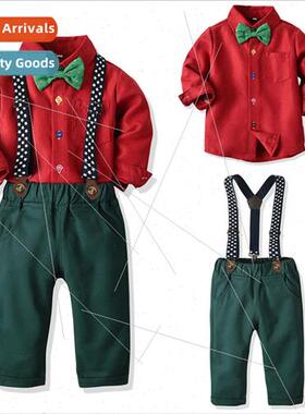 Hot Batch Spring Boys Shirt Holiday Set Childrens Clothing