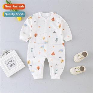 Baby onesie spring and fall baby clothes cotton newborn baby
