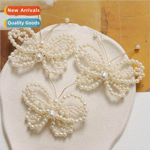 Japan and Korea sweet pearl rice beads butterfly accessories