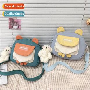 New Japanese cute small bag 2022 collision color antique sen