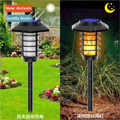 light New Solar ght Lawn Flame ght Outdoor LED Waterproof Gr