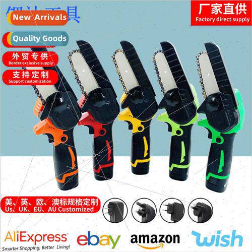 Mini handheld single hand saw 4 inch electric chain saw lith
