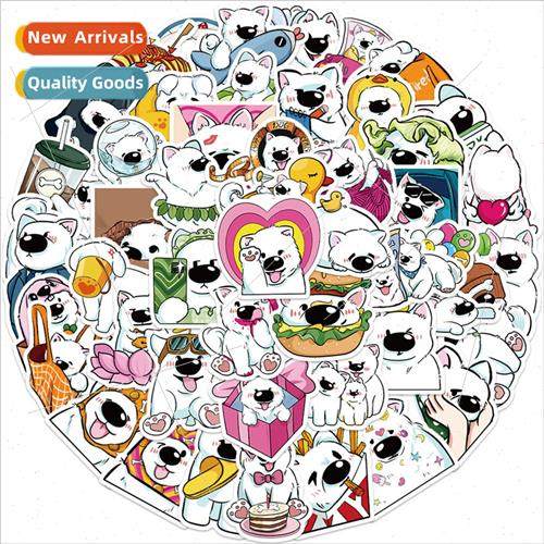 50 Samoyed dog graffiti stickers decorative guitar luggage D