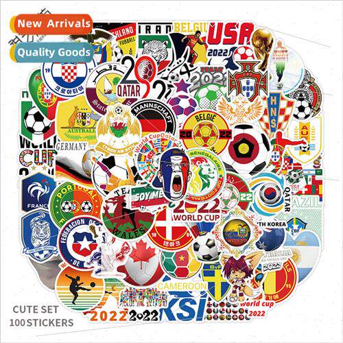 100 cartoon model world cup soccer graffiti stickers luggage