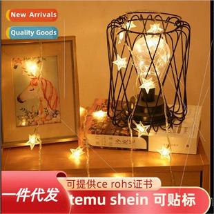 lights string stars solar star full LED flashing