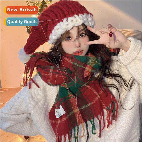 Winter faux cashmere red New Years holiday Christmas gift st