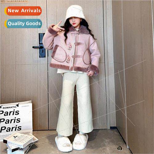 Girls imati deerskin jacket fall  winter 2023 new big boy pa