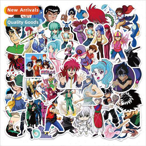 50 Japanese anime Yu Yu Hakushu handbook stickers luggage ce