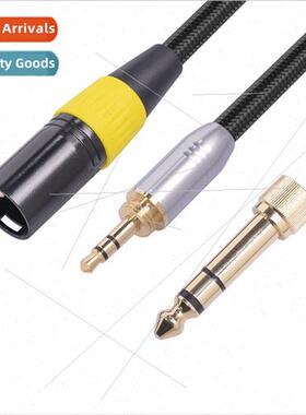 New external threaded 3.5MM male to XLR 3pin ca male sound c