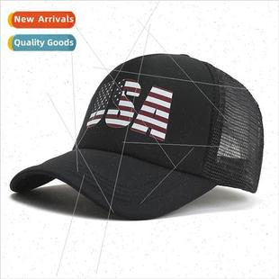 letters adult men outdoor hat mesh usa women and fashion ins