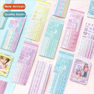 macaron color cordon Day glitter coastline stickers goo and