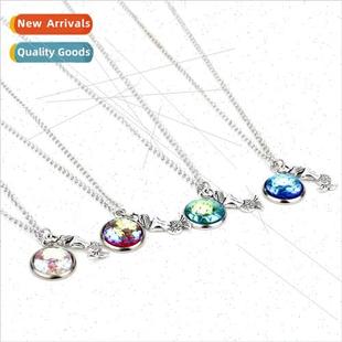Scale Time Gemstone Jewelry Necklace Fish Pendant Mermaid
