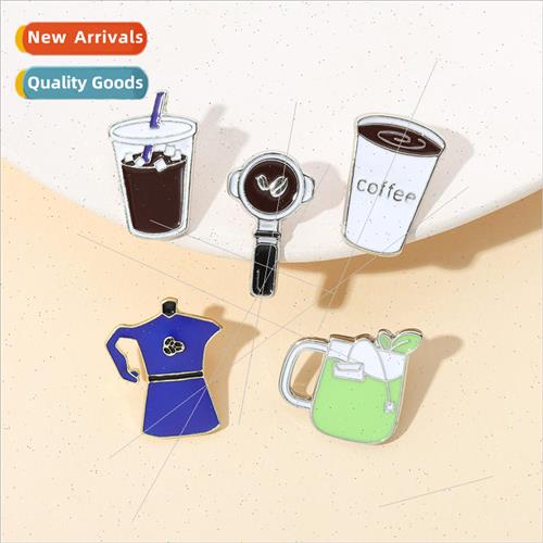 Japan and Korea coffee machine drip oil brooch fashion coffe
