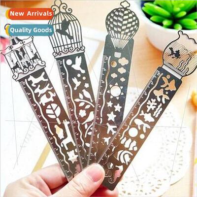 Metal Bookmarks mple Stainless Steel Skeleton Long Ruler Boo