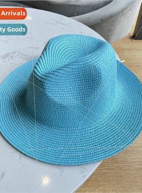 Multi-color DIY straw hundred hats solid color bowler hat En