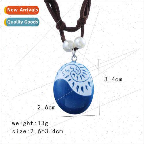 Moana Moana Princess Ocean Wonderland Necklace Handmade Knit