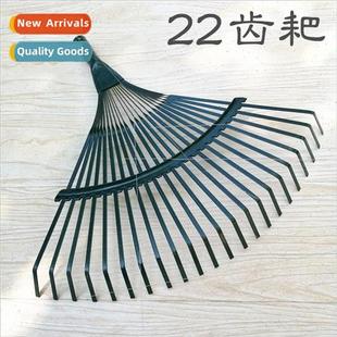 handle teeth wooden leaves withered rake Grass