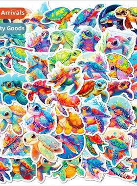 50 colorful turtle stickers new sea creatures dazzle color s