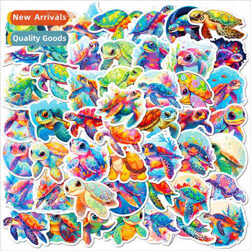 50 colorful turtle stickers new sea creatures dazzle color s
