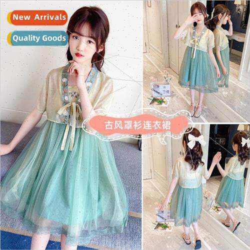 2023 new childrens clothing girls fashion suit summer sectio