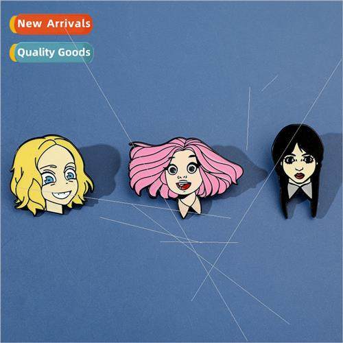 New Wednesday Metal Brooch Wednesday Alloy Lacquer Enamel Ba