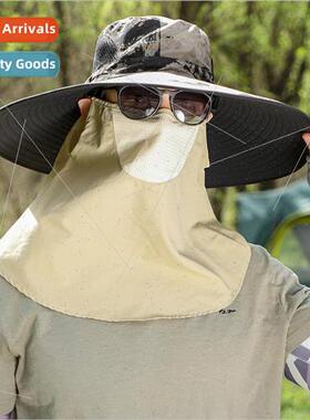 15CM oversized brim protective cap summer sunscreen face shi