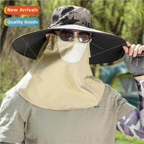 15CM oversized brim protective cap summer sunscreen face shi