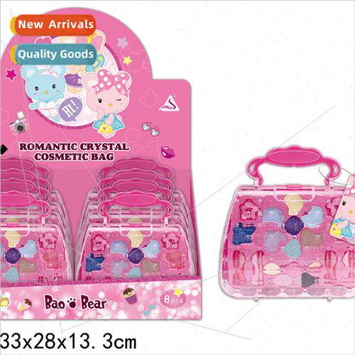 Childrens cosmetics toys girls nail art powder blush lipstic