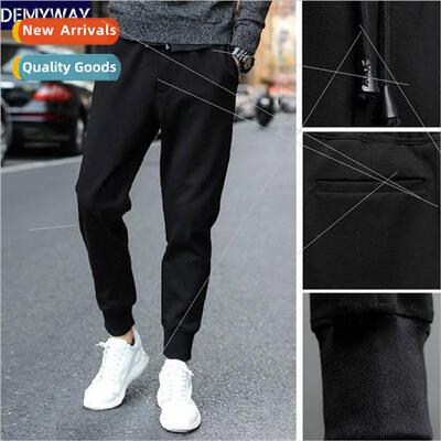 Harlan pants mens leg closure pants drawstring pants Slim gu