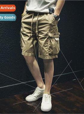 summer work shorts mens black casual 5 pants nd loose straig