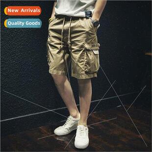 summer work shorts mens black casual 5 pants nd loose straig