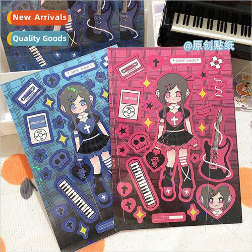 Cartoon Guca electro-acoustic girl stickers series waterproo