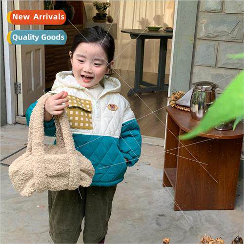Korea boys and girls cotton clothing 2023 winter new childre